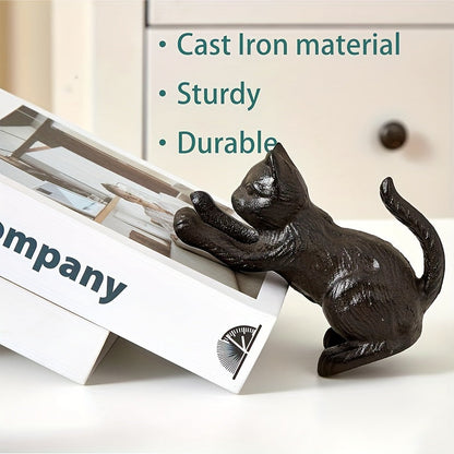 Rynx | IronVintage - Black Cast Iron Bookends for Heavy Books