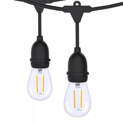 Rynx | 48 Ft. LED Light Chains Outdoor Commercial Quality Waterproof Bulbs
