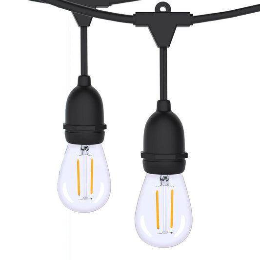 Rynx | 48 Ft. LED Light Chains Outdoor Commercial Quality Waterproof Bulbs