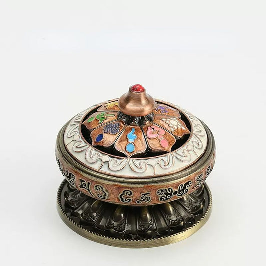 Rynx | Legin plate incense burner household Tibetan Eight Treasures Eight Luck Sandalwood incense burner Nepal tea ceremony offerings