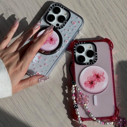 Rynx | Cherry Blossom Floral iPhone Case – Sakura Bloom & Rosy Pink Variants with MagSafe Holder