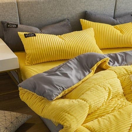 RYNX | Thick Corduroy Velvet Bedding Set