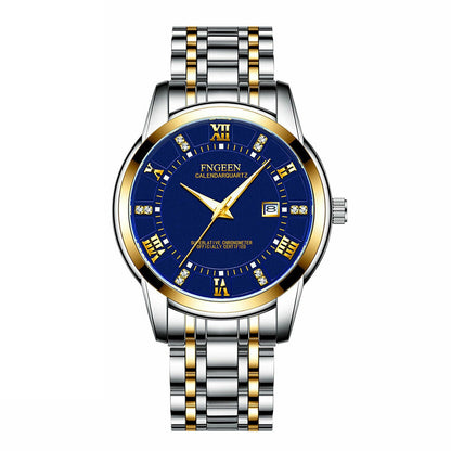 Rynx | Stainless Steel Watch For MEN Quartz Luminous Classic Watches For Dad Elder