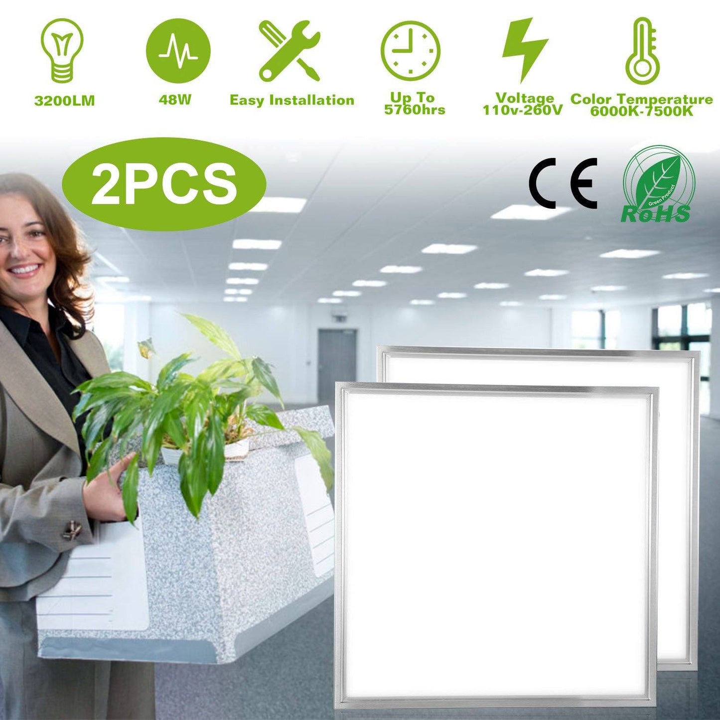 Rynx | 48W 2×2FT LED Panel Light 3200LM