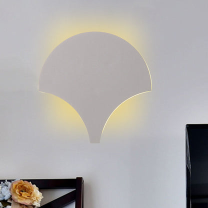Rynx | Modern Antique Fan-Shaped Wall Lamp Metal Gray LED Wall Light for Bedroom Bathroom