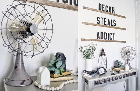 Rynx | Antique gray metal fan light