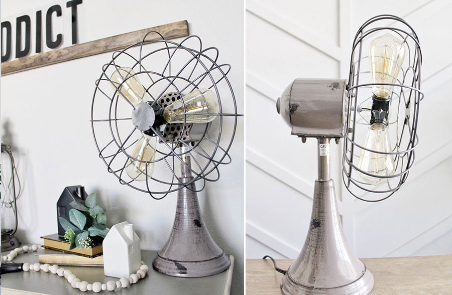 Rynx | Antique gray metal fan light