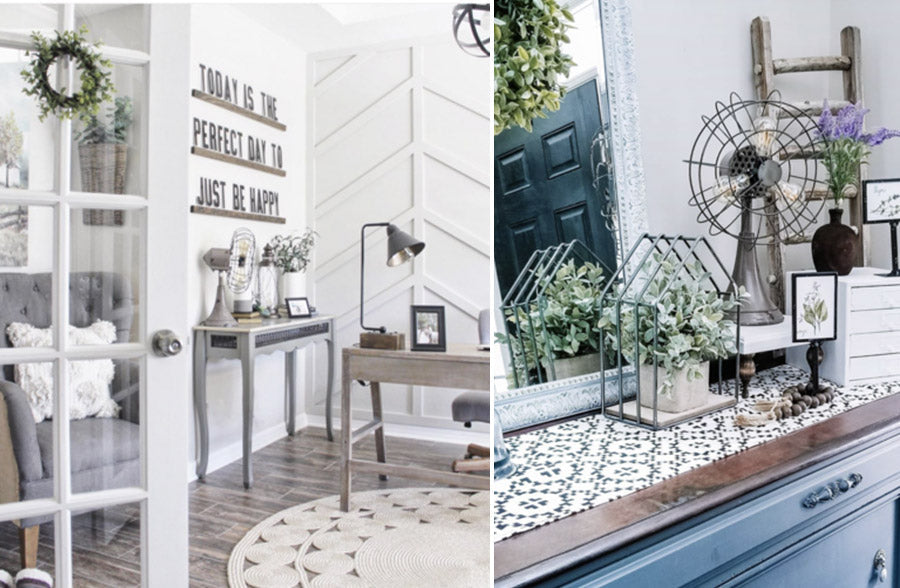 Rynx | Antique gray metal fan light