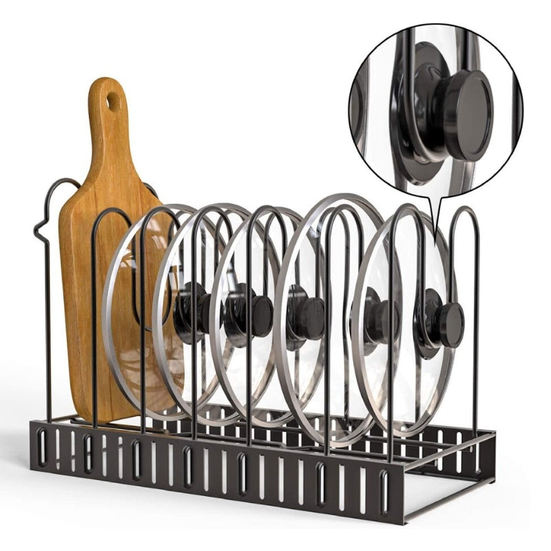 Rynx | SpaceFlex Adjustable Pan Holder & Lid Holder | Organization & Flexibility in the Kitchen
