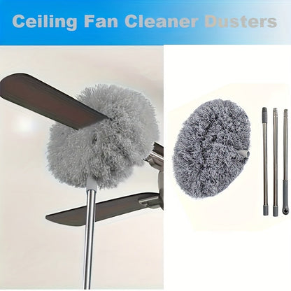 Rynx | Extendable Ceiling Fan Cleaner Duster - Removable and Washable Microfiber Brush, Reaches High Ceilings - Dust Removal for Fans, Furniture, Cars & More - Ideal for Bedroom, Living Room, and Wall Cleaning