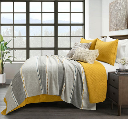 Rynx | Ava Diamond Plus Size Cotton Quilt Set