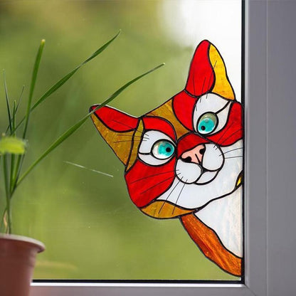 Rynx | Handmade Dyed Cat Sun Catchers for Glass Windows