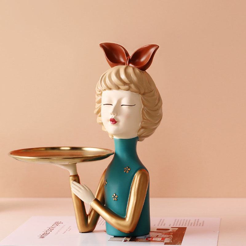 Rynx Creative Tray Girl Figure Key Holder