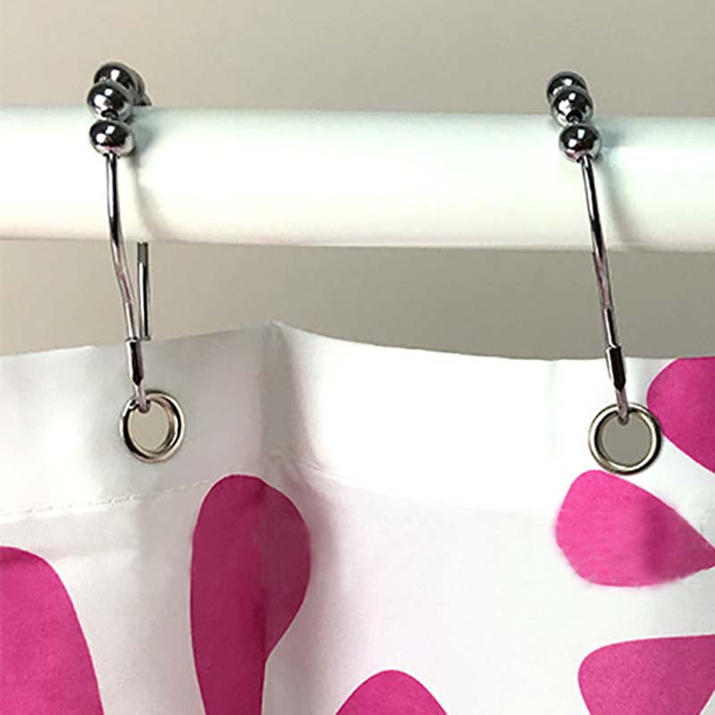 Rynx | Plum Blossom and Vase Shower Curtain with Hooks, Floral Bathroom Curtains with Rings, Unique Bathroom Decoration, Boho Shower Curtain, Custom Designed Bathroom Curtains, Extra Long Shower Curtain