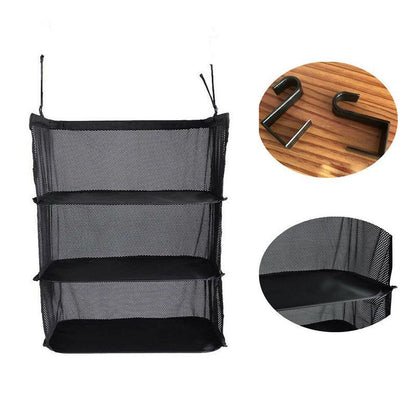 Rynx | 3-Layers Foldable Shelf Bag Multifunctional Thick Hook Travel Wardrobe Bag Storage Shelves