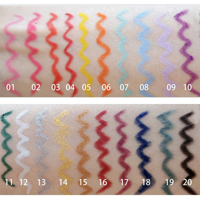 Rynx | 20 Piece Colored Eyeliner Pencil Set