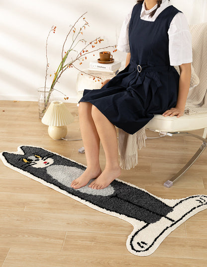 Rynx | Cat Tom Frog Bath Mat Bedroom Rug, Funny Cartoon Animal Soft Plush Water-Absorbing Mat, Machine Washable