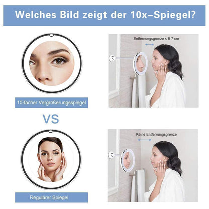RYNX | Magnifying Makeup Mirror With Light Suitable For Makeup With High Precision