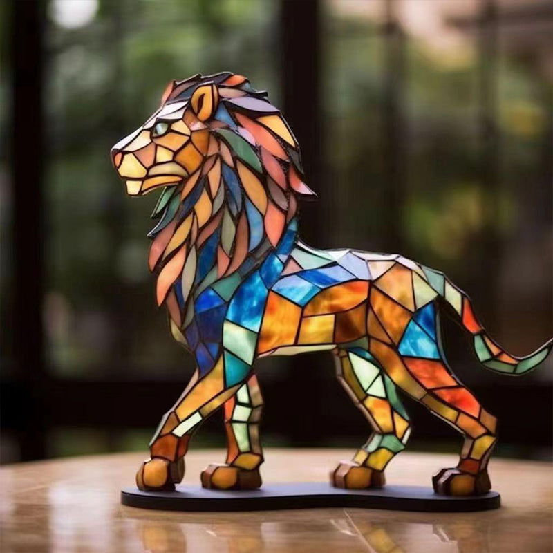 Rynx | Wildlife Art With Base Wildlife Desk Decorations Lion