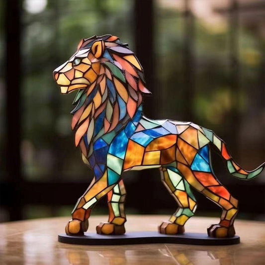 Rynx | Wildlife Art With Base Wildlife Desk Decorations Lion