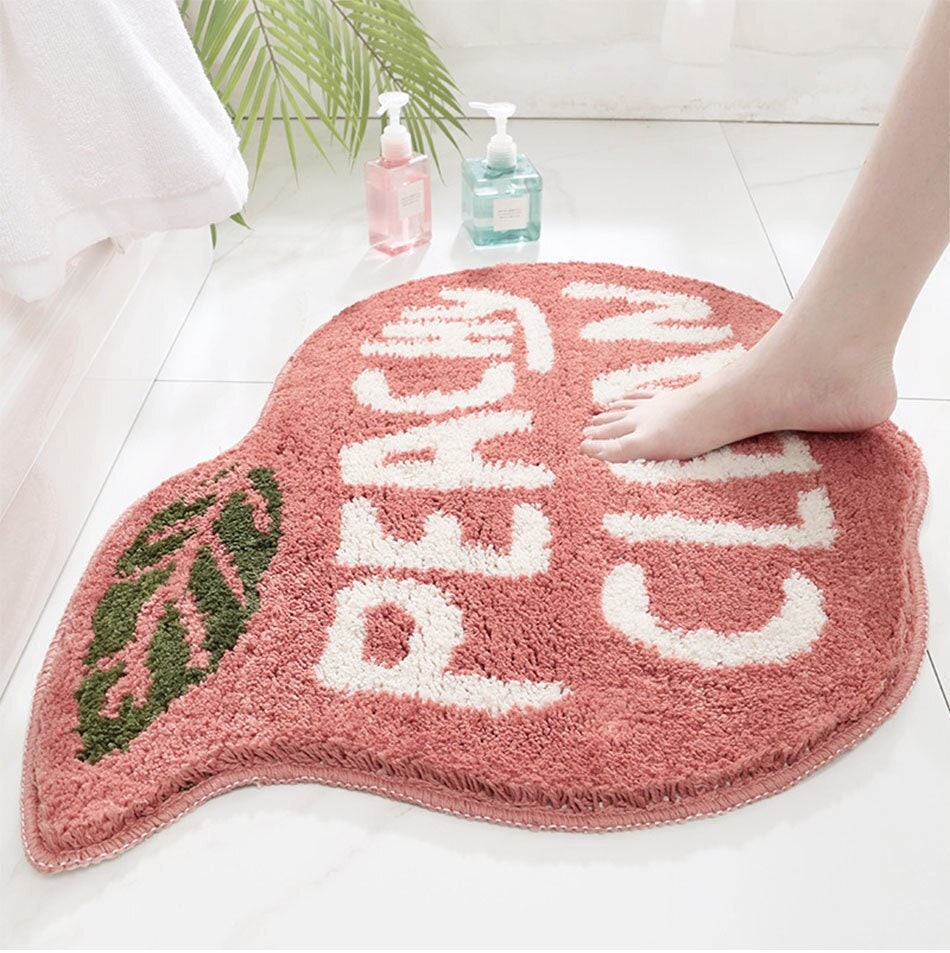 Rynx | Sweet Peach Lemon Bath Rug | Bathroom Rug | Doormat