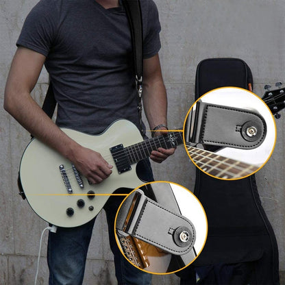 Rynx | Elastic Wide Black Guitar Strap
