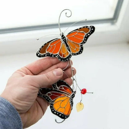 Rynx | Stained Glass Window Decoration Monarch Butterfly