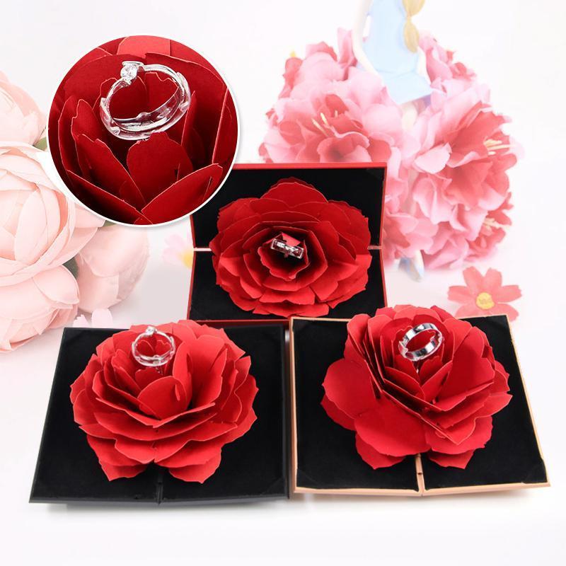 Rynx | 3D Pop Up Rose Ring Box