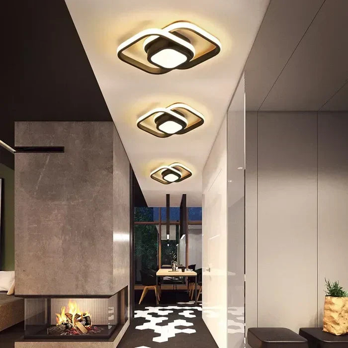 Rynx | Modern LED ceiling lamp with double ring design - Twilight Rings