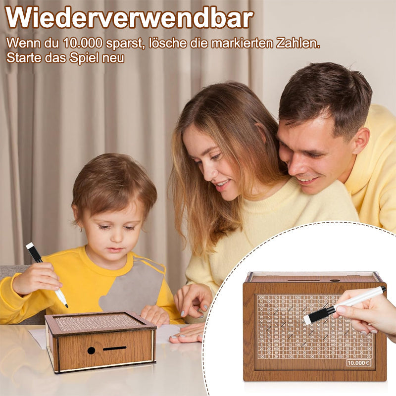 Rynx | Wooden piggy bank with counter