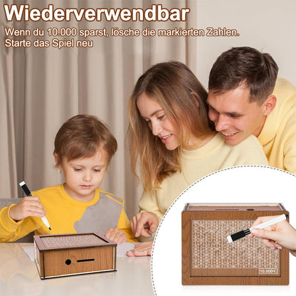 Rynx | Wooden piggy bank with counter