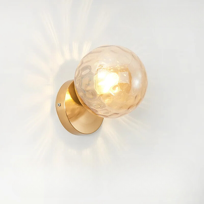 Rynx | GoldLicht - Modern Golden Wall Lamp With Glass Sphere
