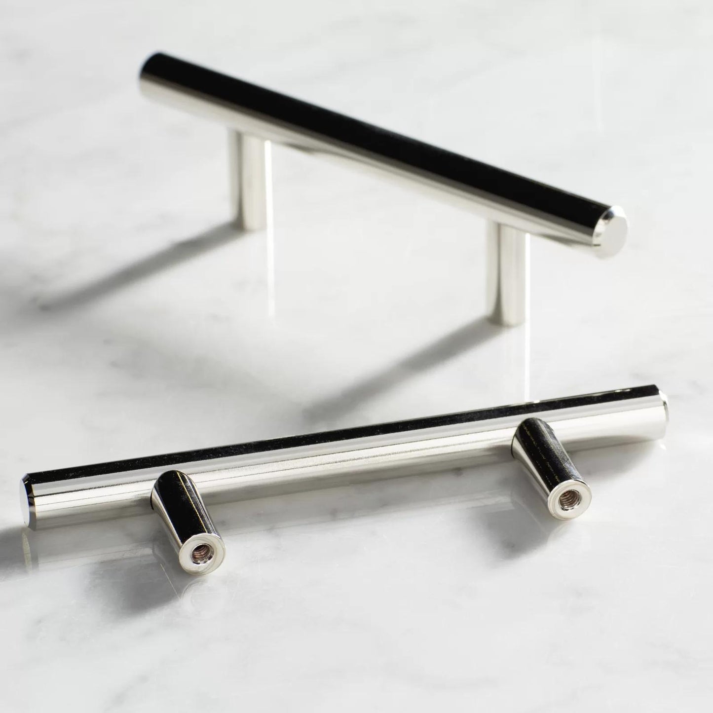Rynx | Brushed Nickel Modern Stainless Steel Drawer Hardware T-Bar Handles
