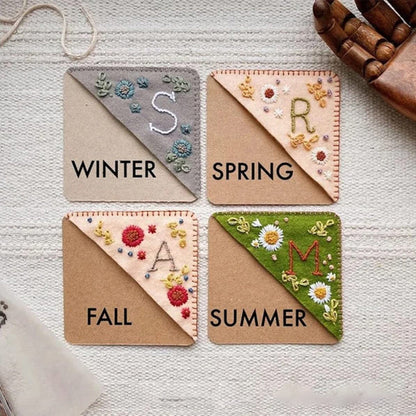 Rynx | Personalized hand-embroidered corner bookmark