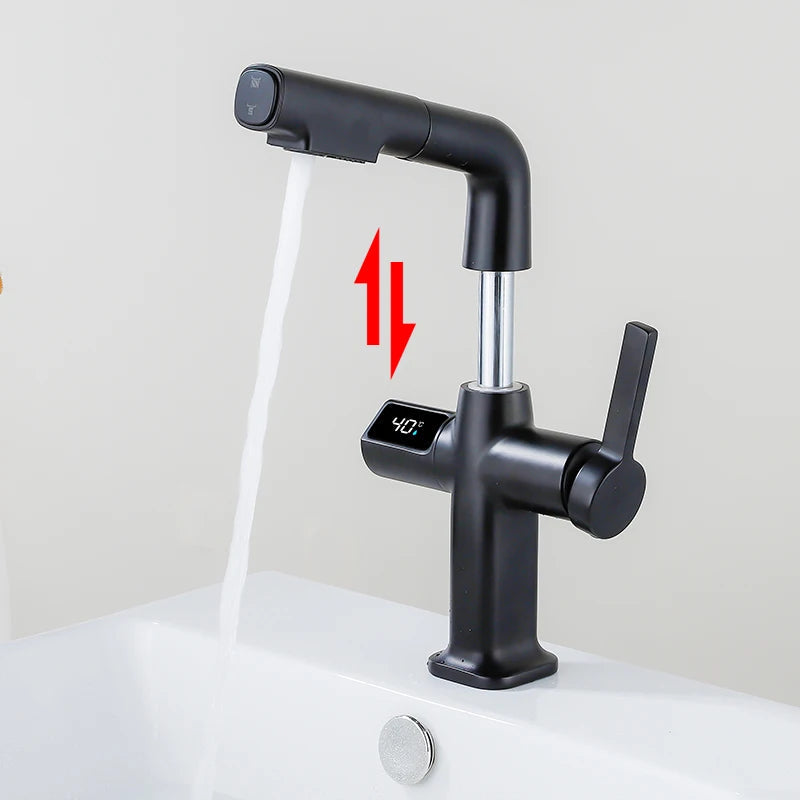 Rynx | Elegant House Brass Aqua View Bathroom Digital Faucet
