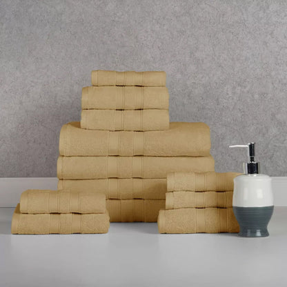 Rynx | 12-piece: Bibb Home Egyptian Cotton Towel Set