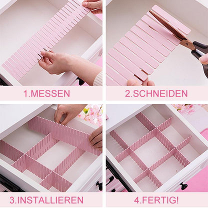 Rynx | Bequee® Multifunctional Drawer Dividers Plastic 4 Color