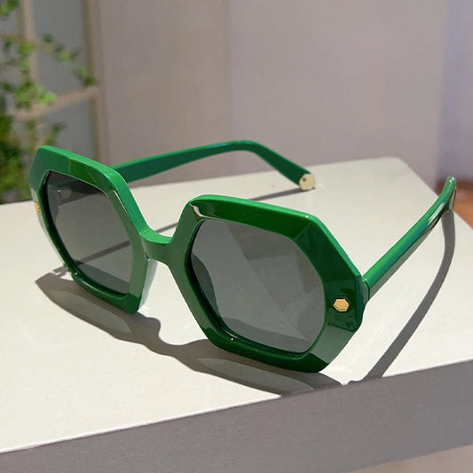 RYNX | Trendy Oversized Sunglasses for Women Green