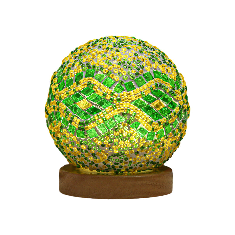 Rynx | Luminara - Spherical LED Dimmable Glass Baroque Table Lamp Mosaic 3.9"