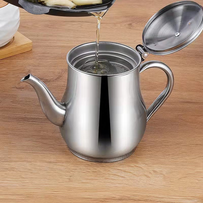 Rynx | Stainless Steel Oil Dispenser, Oil Dispenser with Removable Filter