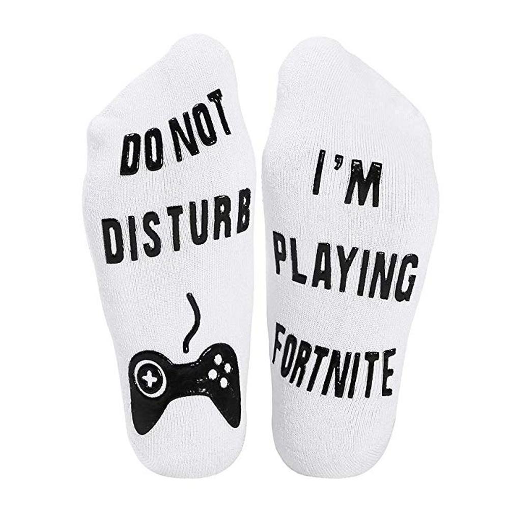 RYNX | Do Not Disturb I'm Playing Fortnite Funny Cotton Socks, 1 Pair