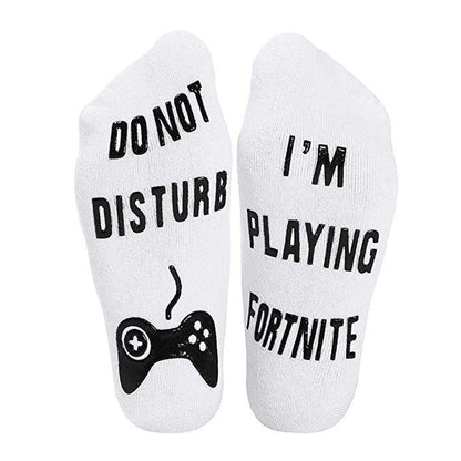 RYNX | Do Not Disturb I'm Playing Fortnite Funny Cotton Socks, 1 Pair