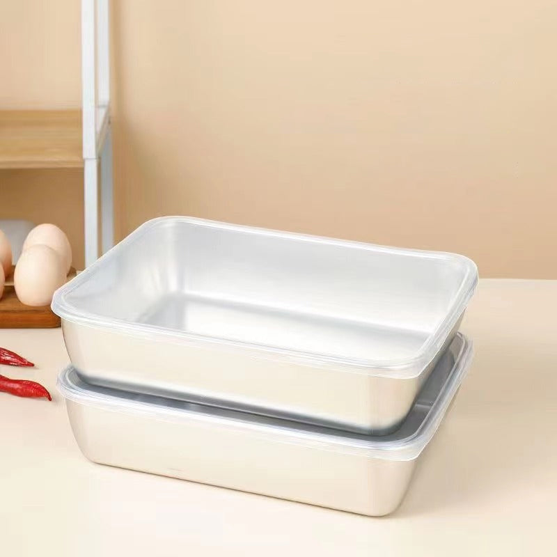 Rynx | Stainless steel square plate (with lid)
