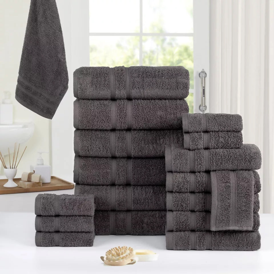 Rynx | 18-pieces: Bibb Home Zero Twist Egyptian cotton towel set