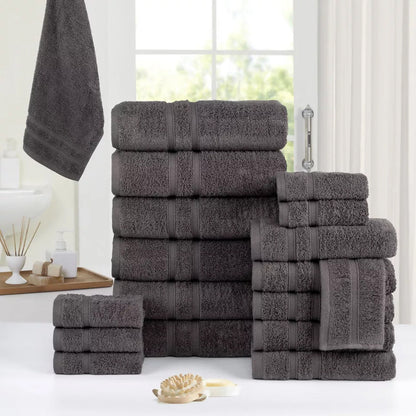 Rynx | 18-pieces: Bibb Home Zero Twist Egyptian cotton towel set