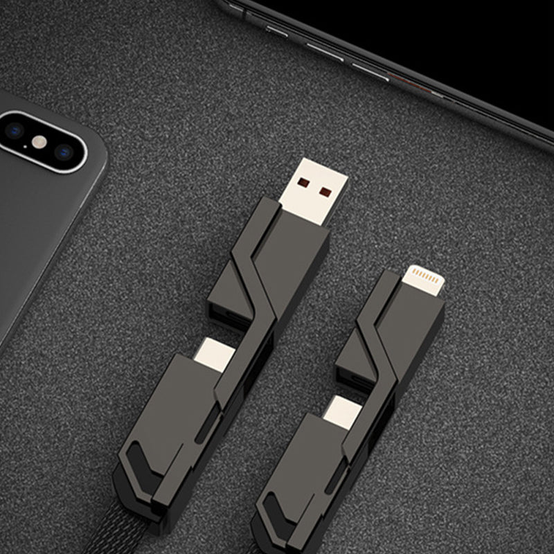 Rynx | 4-in-1 braided anti-tangle charging cable