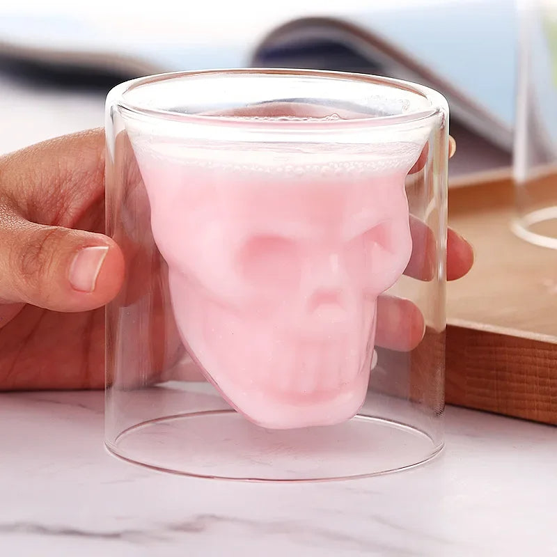 Rynx | 3D Skull Head Double Drinking Glass