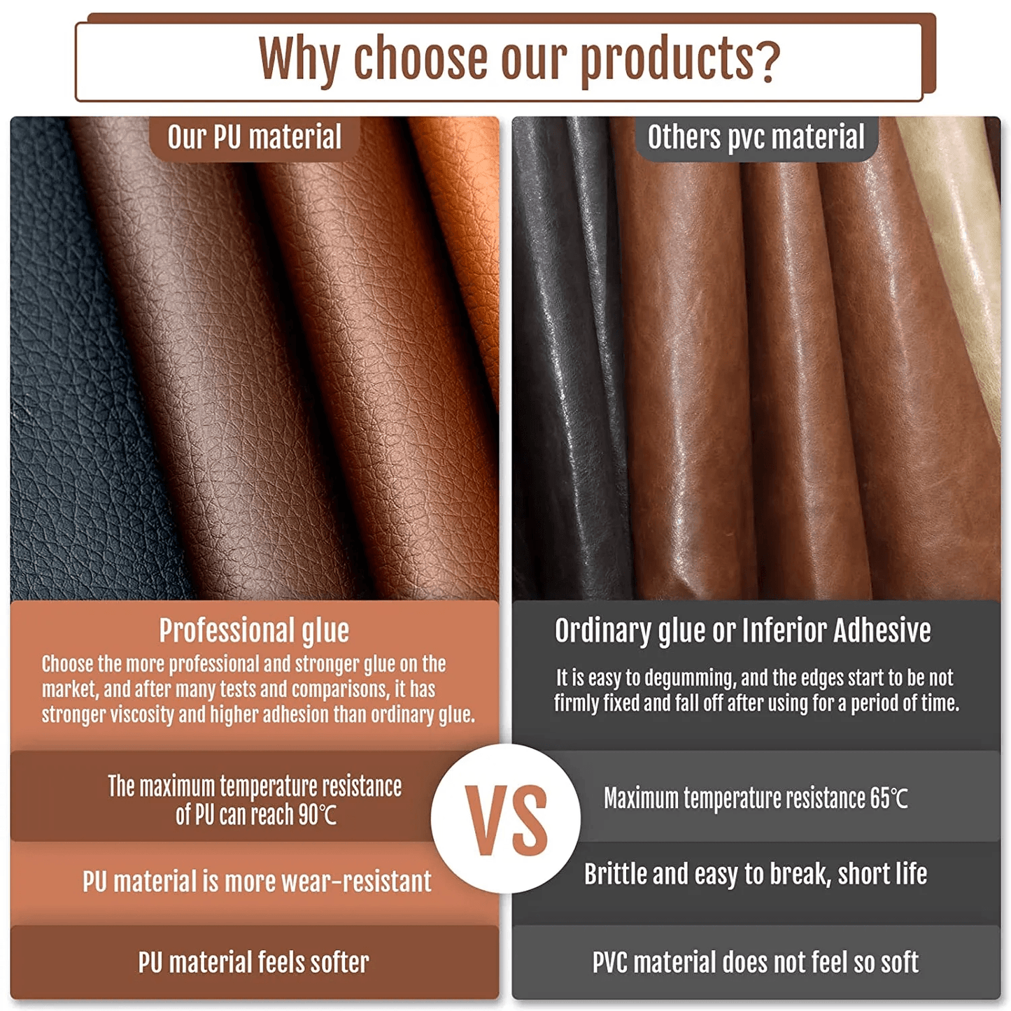 Rynx | Jumbo XL Luxe Litchi Leather Repair Stickers - Stylish Solutions for Elegant Furniture Repairs
