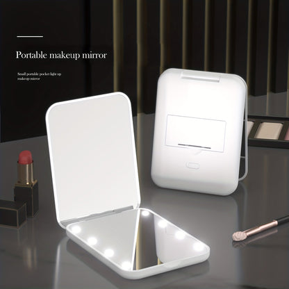 Rynx | Pocket Mirror with LED Light – 1X/3X Magnification, Compact Travel Makeup Mirror, Folding, Handheld, Portable Purse Mirror, Small Lighted Mirror for Gifts