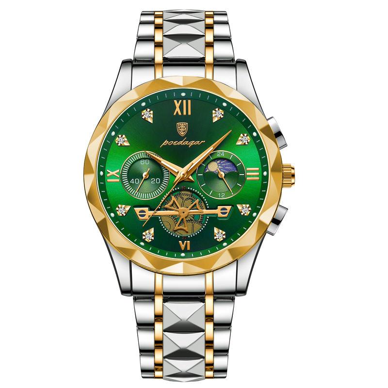 Rynx | Luxurious waterproof men's chronograph with stainless steel bracelet